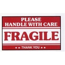 High Visibility Warning Labels (Fragile)