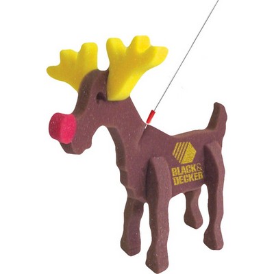 Reindeer on a leash