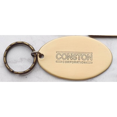 Brass Medium Oval Key Tag