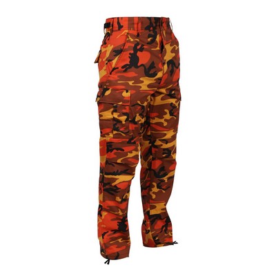 Savage Orange Camo Poly/ Cotton Twill Battle Dress Uniform Pants (2XL)