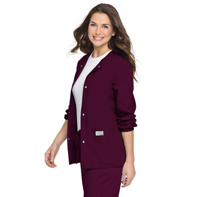 Landau - ScrubZone - Women's 3-Pocket Crew Neck Warm-Up Jacket