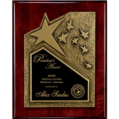 Rosewood Brown Star Gallery Plaque (7"x9")