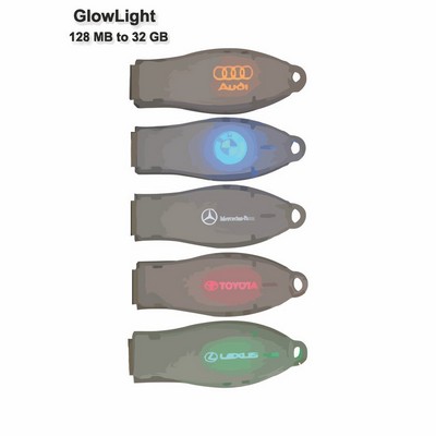 Glow Light Flash Drive - 128 MB Memory