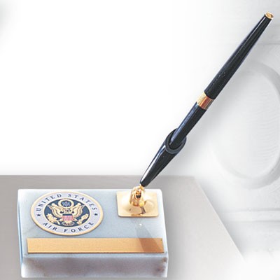 Marble Pen Holder w/Pen (Holds 2" Medallion)