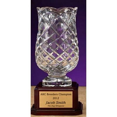 10.5" Crystal Vase w/Scalloped Edge