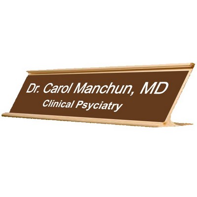 Desk Name Plate with Insert (2"x 8")