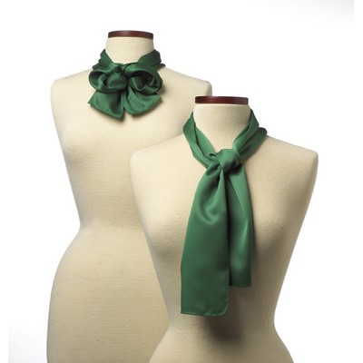 Kelly Green Silk Scarf - 10"x54"