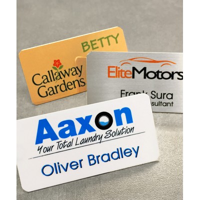 Full Color Aluminum Name Tag w/ Personalization (3"x1.5")