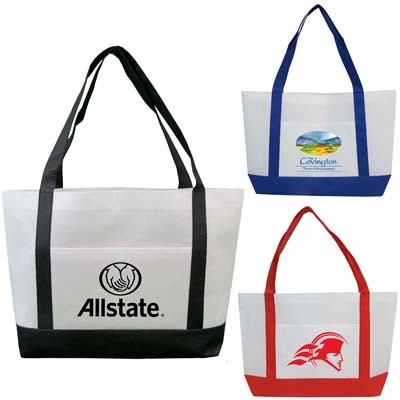 Two Tone Non Woven Open Tote