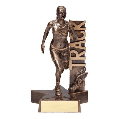 6.5" Female Track Billboard Resin Series Trophy