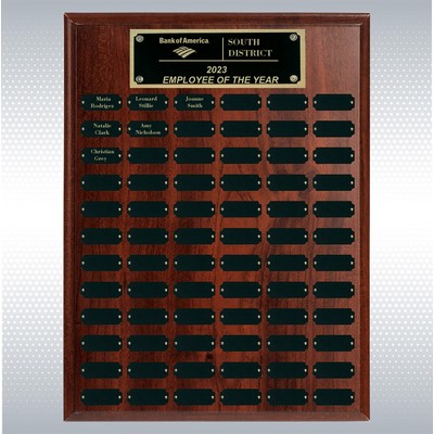 Step Edge Genuine Walnut 72 Plate Perpetual Plaque (18" x 24'')