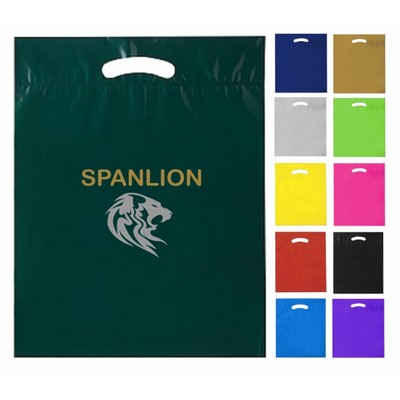 Colored Fold Over Die Cut Bags - Color Recyclable - 2C2S (9" x 11.5" +2")