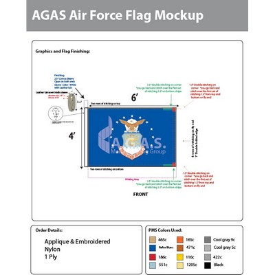 Air Force Deluxe Flags 4x6 foot