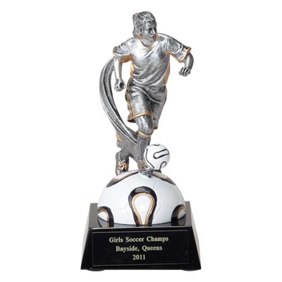 Resin Female Soccer Trophy