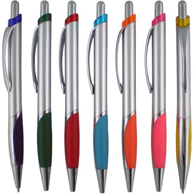 Maxim S Ballpoint Pen with Colored Rubber Grip