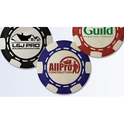 Portrait Design Poker Chips (Color Foil Stamped)