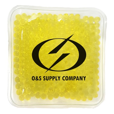 Square Yellow Hot/Cold Pack w/Gel Beads