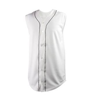 Adult Pro-Style 10 Oz. Stretch Double Knit Sleeveless Baseball Jersey Shirt w/ Soutache