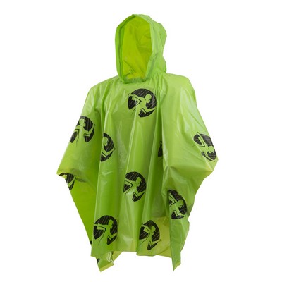 Rain Poncho Lightweight Light Green