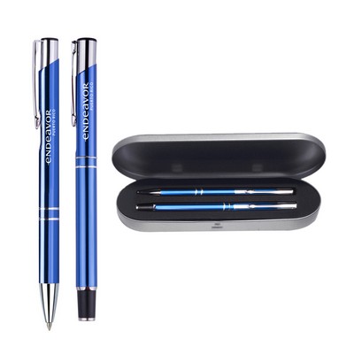 Ostrava Metal Rollerball & Ballpoint Pen Gift Set