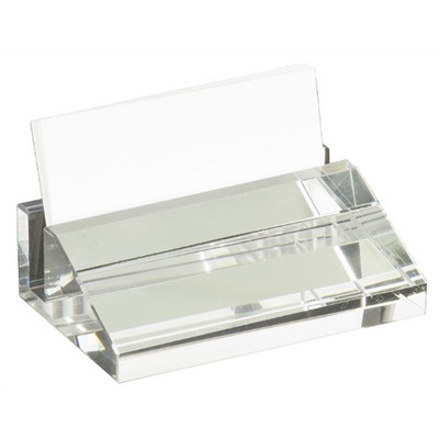 Crystal Business Card Holder, 4" x-2 1/2"