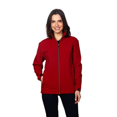 Ladies Deco Coil Zipper Bonded Soft Shell Jacket (Union Made)