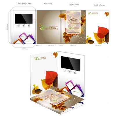 5.0 Inches IPS Screen Customized Printed Cards with Video Magazine Ads