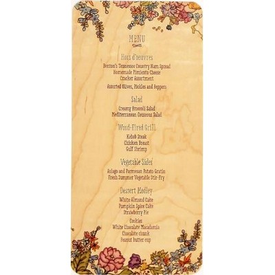 5" x 7" - Solid Hardwood Menus