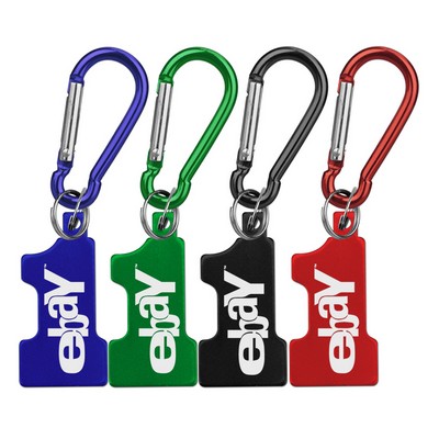 Aluminum Key Holder & Dog Tag w/Carabiner