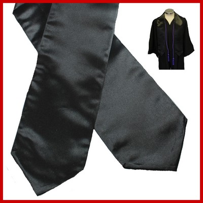 Blank Black Graduation Stole