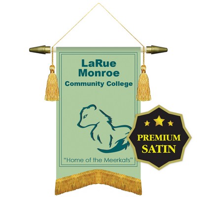 7" x 10" Premium Podium Banner Angle Cut/Fringe