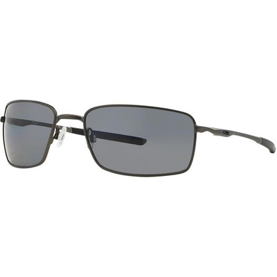 Oakley® Carbon Black/Gray Polarized™ Square Wire™ Sunglasses