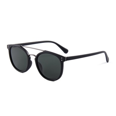 Sunglasses - Dark Green Lenses - Black Frames