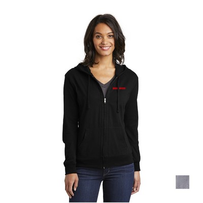 District ® Women's Fitted Jersey Full-Zip Hoodie