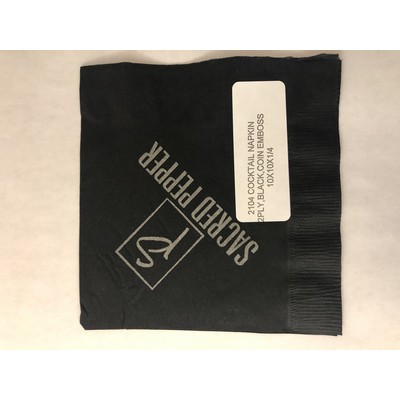 Napkins 2 PLY Beverage Napkin Black