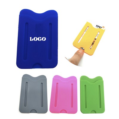 Finger Slot Silicone Phone Wallet