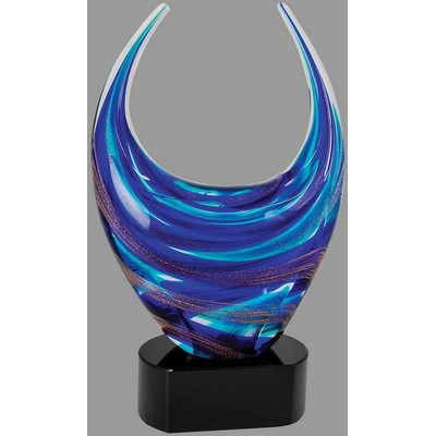 Graceful Unity Art Glass Award 12'' H