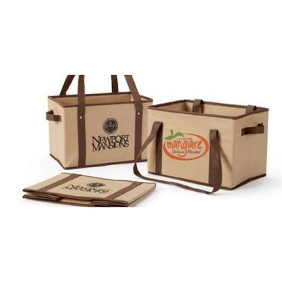 Non-Woven Collapsible Basket Tote (15"x 10"x 10")