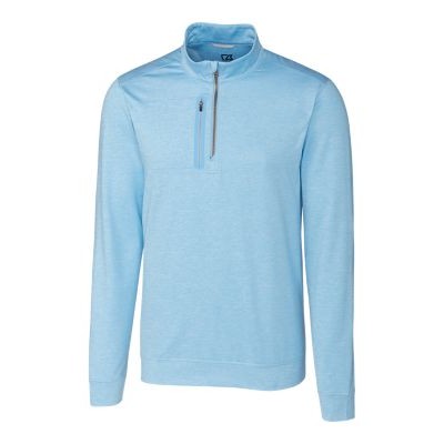 Cutter & Buck Stealth Heathered Quarter Zip Mens Pullover