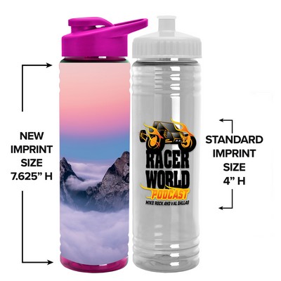 24 Oz. Slim Fit Water Bottles w/Drink-Thru Lid - Digital