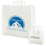 Imprinted Frosted Clear Bag w/Tri-Fold Handles (5¼"x3¼"x13")