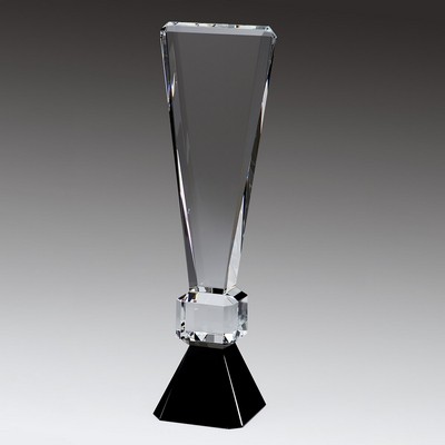 Exclamation Point Optic Crystal Award, 12-3/4"H