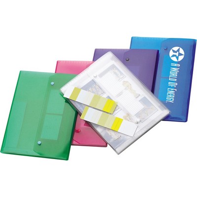 Five-divider Expanding File W/ Snap Closure