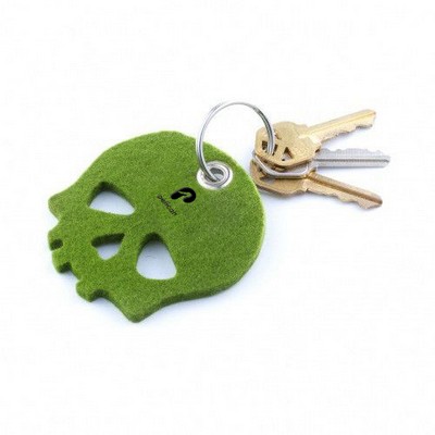 Skull Shaped Felt Key Chain