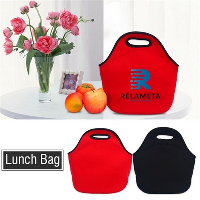 Soft Neoprene Lunch Tote Bag for Women Men & Kids