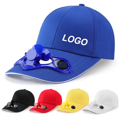 Solar Power Cooling Fan Baseball Cap