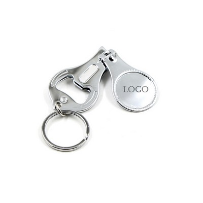 Stainless Steel Nail Clipper Keychain