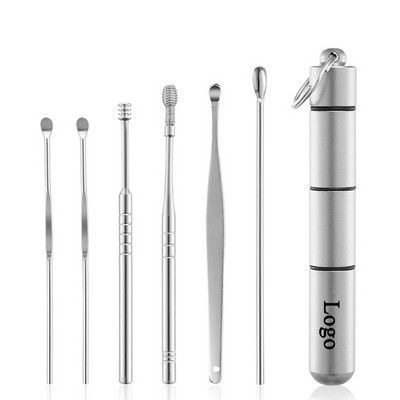 6Pcs Stainless Steel Ear Wax Removal Kit