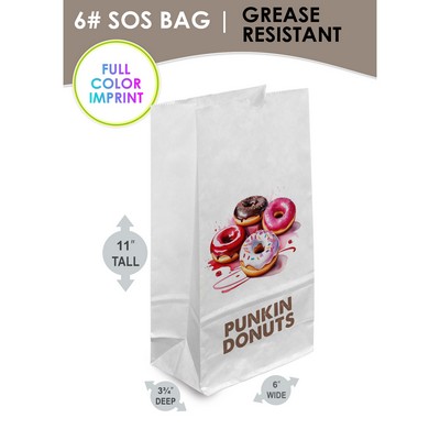 Grease Resistant 6# SOS Bag With Full Color Printing