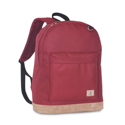 Everest Suede Bottom Backpack, Burgundy Red